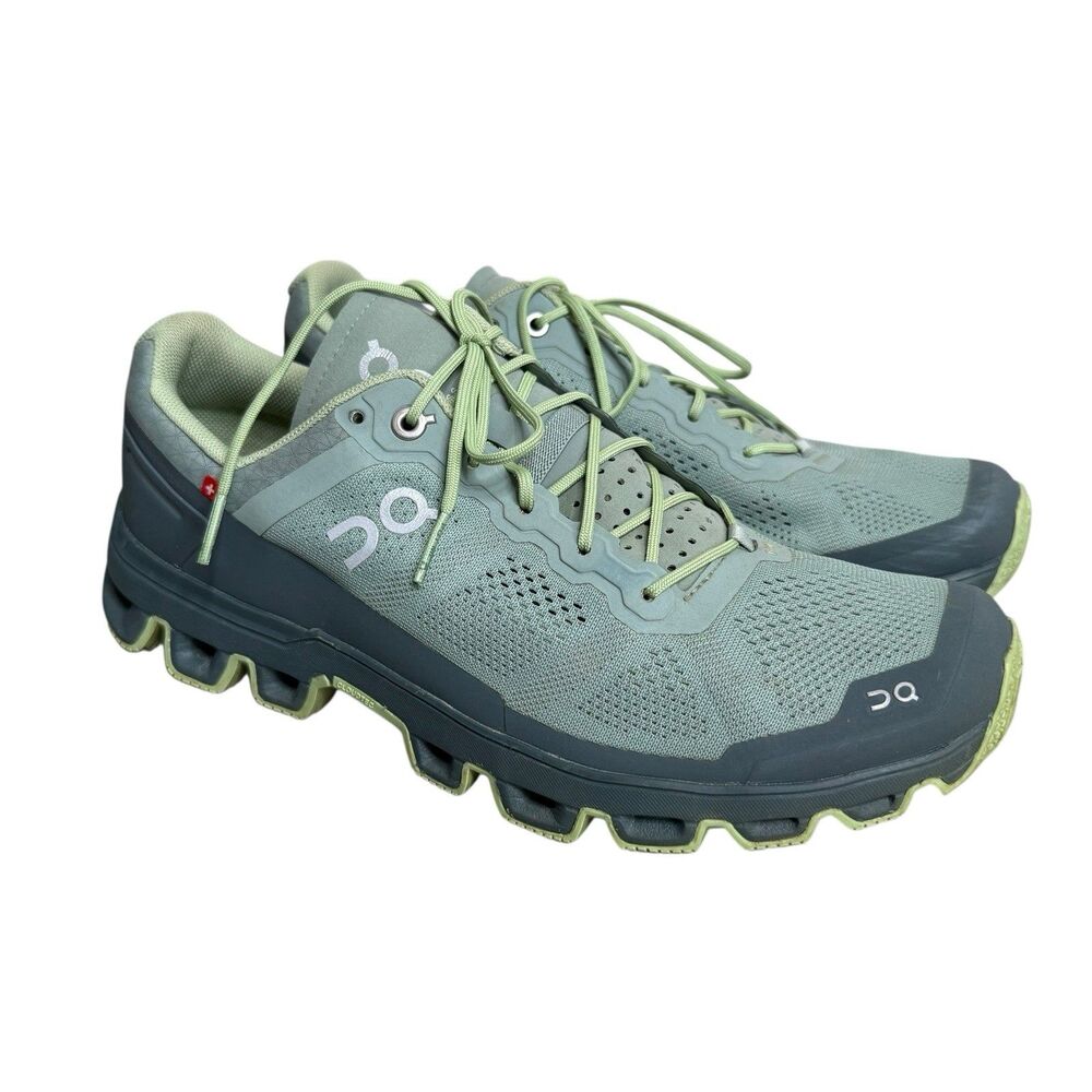 ON CLOUDVENTURE Running Shoes Sneaker Green Gray Women’s Size 10 Cloudtec - Picture 3 of 9